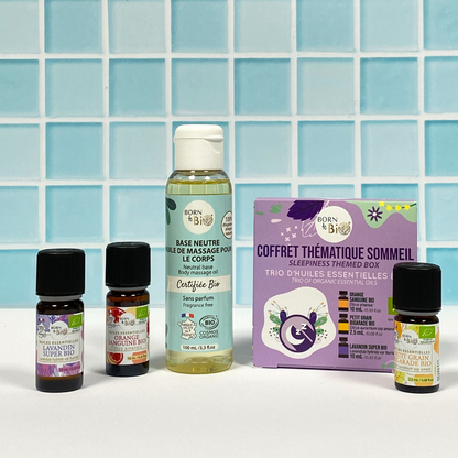 Coffret : huile de massage et kit d'huiles essentielles sommeil-0